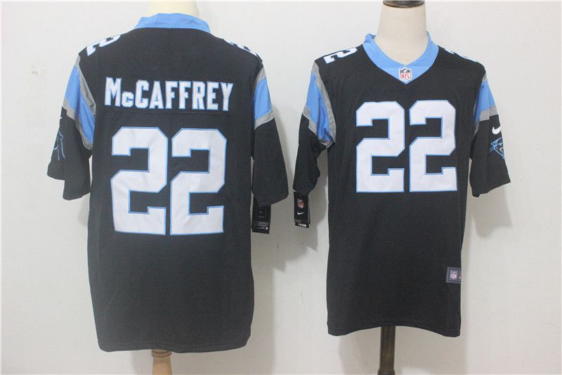 Men Carolina Panthers #22 Mccaffrey Black Nike Vapor Untouchable Limited NFL Jerseys